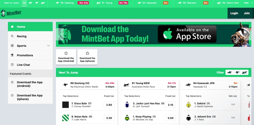 MintBet screenshot